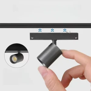 0-10V DALI Dimmable LED Magnetic Track Downlight Warm White for Museum and Jewelry Display