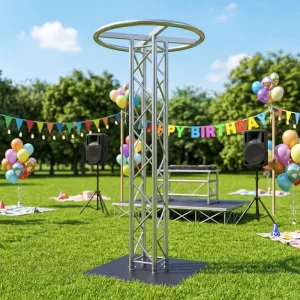 0.8 m 0.9 m 1 m Diameter Aluminum Alloy Square Single-Tube Display Truss TUV Certified Foldable for Lighting Shows