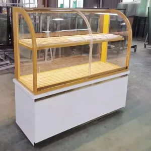 1/4 Cake and Bread Showcase, Floor-Standing Dessert Pastry Stand for Bakery or Coffee Shop