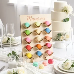 1 Set Wooden Display Stand for Birthday Party Decoration Baby Shower Supplies rectangular wooden storage rack