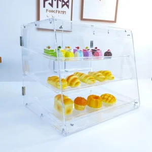 1-Shelf Transparent Acrylic Corner Retail Display Subrack Kit 42cm Height Easy Assembly