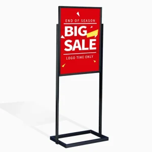 1-Tier Floor-Standing Information Board and Poster Sign Stand for 18 x 24 Posters