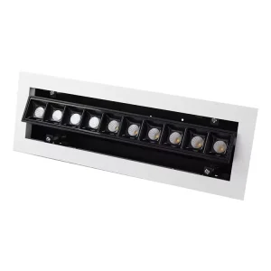 10 Light 20W Long Strip Line Spotlight LED Recessed Mount Rectangle Adjustable Downlight with ETL