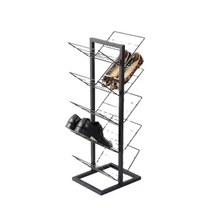 10-Pair Tree-Shaped Metal Shoe Rack and Display Shelf