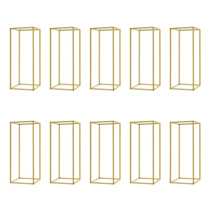 10-Piece Modern Wedding Flower Stand Set 23.62in H Iron and Plastic Balloon Display Holder Flower Vase