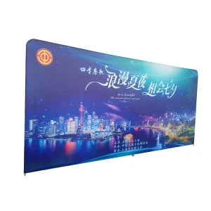 10 ft and 20 ft Portable Tension Fabric Backdrop Display Stand for Trade Shows and Exhibitions