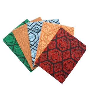 100% Polyester Nonwoven Jacquard Puzzle Pattern Ribbed Carpet Runner for Exhibitions and Weddings