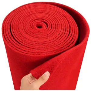 100% Polyester Outdoor Wedding Aisle Runner Commercial Event Stage Exhibition Carpet Customized Color Anti-Slip