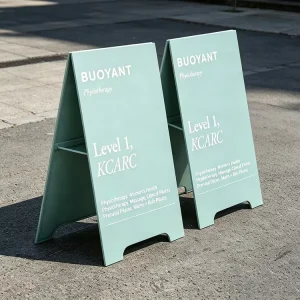 100x60cm Outdoor Stainless Steel Powder-Coated A-Frame Sidewalk Sign