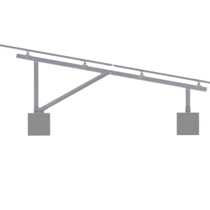 10KW Solar Aluminum Alloy C Steel Framed Anodized Metal Flat Roof Carport Ground Mounting System