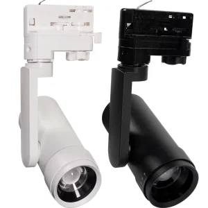 10W LED Tunable Track Spotlight 2700K 6000K 10° 60° Manual Zoom for Stage Exhibition and Store Lighting