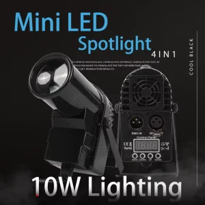 10W Mini LED DMX512 Pinspot Light for Stage DJ Weddings Parties KTV and Museum Displays