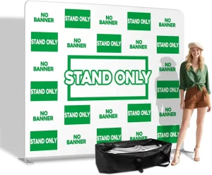 10ft 20ft 30ft Custom Logo Printed Advertising Stretch Pop Pennant Wall Trade Show Display Banner Stands Tension Aluminum Fabric