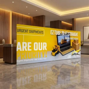 10ft 20ft 30ft Custom Logo Printed Stretch Pop-up Wall Trade Show Display, Modular Stand-alone Tension Banner