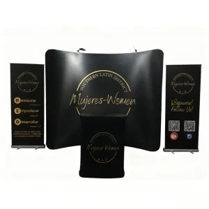 10ft 20ft Roll-Up Exhibition Display Booth Stretch Tension Fabric Backdrop Stand