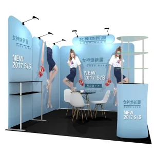 10ft 3x3m Tension Fabric Portable Modular Aluminum Frame Exhibition Booth