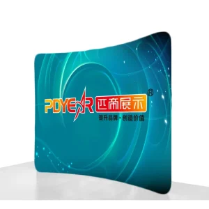 10ft Curved Trade Show Event Backdrop Portable Banner Display Frame Pop Up Tension Fabric Display Stand