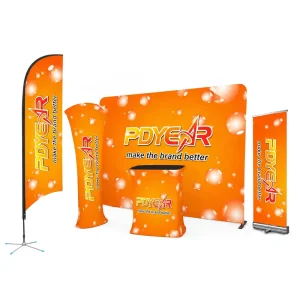 10ft Custom Logo Printed Advertising Event Stretch Pop Up Wall Trade Show Display Banner Stands Tension Fabric Backdrops