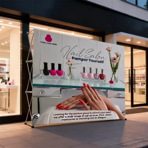 10ft Foldable Portable Aluminum Fabric Trade Show Custom Pop Light Box Backdrop Banner Dye Sublimation Display Stand Exhibit