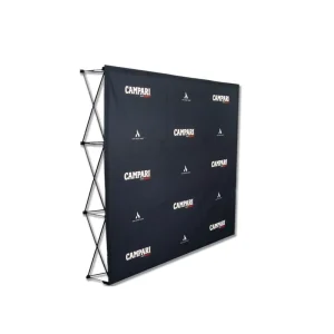 10ft Polyester Round Pop up Display Straight Backdrop Step and Repeat Banner Stand with Custom logo