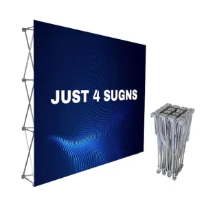 10ft Portable Fabric Trade Show Custom Pop Up Light Box Backdrop Banner Fabric Display Stand Exhibit Advertising Display Wall
