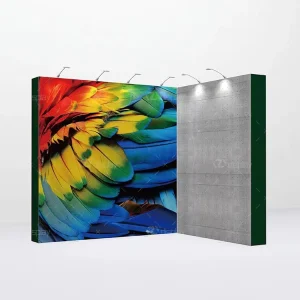 10ft Portable Pop Up Trade Show Display Stand 3×3 Backdrop Display