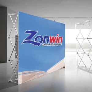 10ft Printed Curved or Straight Stretch Tension Fabric Pop-Up Wall Display