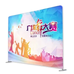 10×10 Custom Tension Fabric Display Stand with Aluminum Alloy Backdrop and Logo