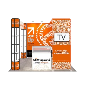 10×10 Modular Fair Foldable Backlit Tower Aluminum Portable Exhibition Fast Assemble Trade Show Booth