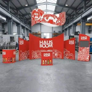 10x10ft 10x20ft Portable Trade Show Exhibition Custom Advertising LOGO Booth Stand for Event Agency Exhibition Builder