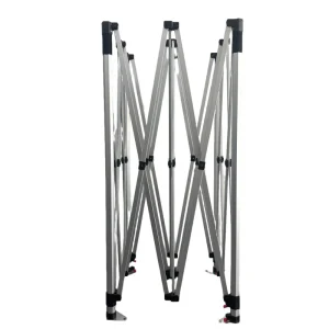 10x10ft 40mm Hexagonal Aluminum Exhibition Canopy with Shelves Easy Open/Close Center Crank Advertising Tent Frame for Outdoor Use
