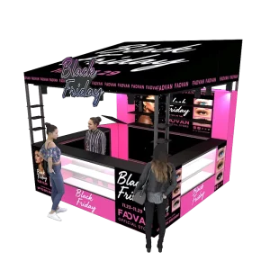 10x10ft Custom Modular Aluminum Advertising Cafe Bar Display Modern Trade Show Booth Exhibition