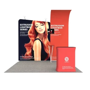 10x10ft Trade Show Exhibition Booth Portable Display Counter with Lighting and Decorations Modular Booth