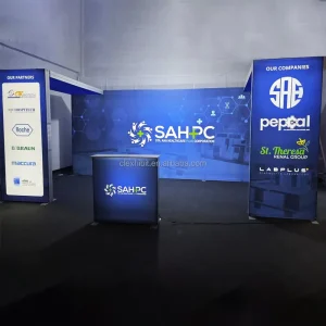 10×20 Exhibition Stand 3D Model with Backlit Fabric Lightbox
