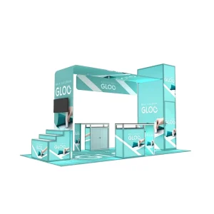 10×20 Modular Backlit Trade Show Display Aluminum SEG Lockable Storage Room Exhibition Booth