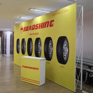 10×20 Portable Aluminum Stretch Tube Fabric Trade Show Backwall Display Stand