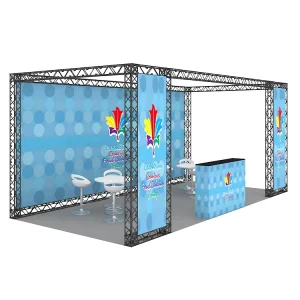 10×20 Portable Lightweight Modular Aluminum Alloy Tension Fabric Truss Quick Installation 50kg Load Capacity Tradeshow