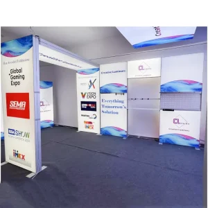 10×20 Portable Modular Trade Show Booth with Backlit LED Exhibit Display