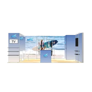10×20 Stand Backlit Wall Custom Promotion Trade Show Aluminum Profile Booth Exhibition