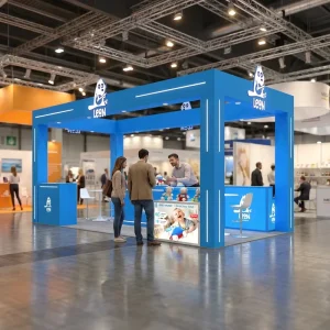 10×20 Trade Show Portable Silicone Fabric Modular Display Easy Setup Jewelry Exhibition Booth