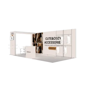 10x20ft Modular Aluminum Tool-Free Setup Clothing Rack Display Trade Show Booth