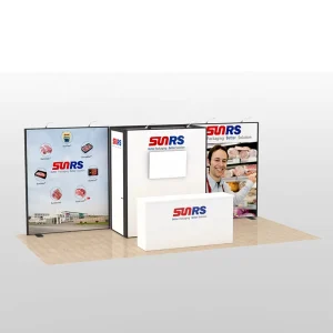 10x20ft Modular Aluminum Trade Show Booth Custom Tension Fabric Backdrop With Storage Room Portable