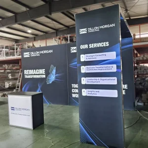 10x20ft Portable Exhibition Booth Display Stand with Fabric Backdrop