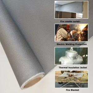 1200°C PU Coated 100% Polyester Fire Resistant Square Insulation Sheet