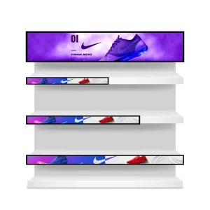 120cm 4ft Stretched Bar Shelf-Edge LCD Digital Signage Display Screen, 23/35/47 Inch