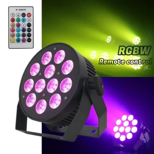 12x10W RGBW LED Stage PAR Light DMX512 Control for Events Weddings Churches and Parties