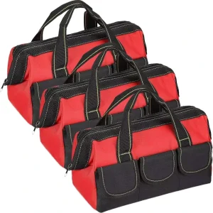 13 Inch Factory Oxford Waterproof Red Electrician Tool Bag Heavy Duty for Tools