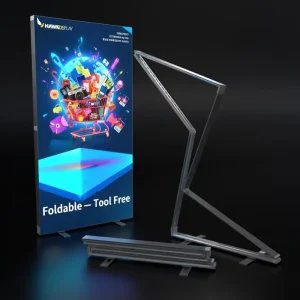 15-Second Assembly Fabric Frame System, Z-shaped Exhibition Trade Show Light Box Stand