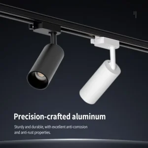 15W Aluminum COB LED Cylinder Track Spotlight Adjustable Anti Glare for Jewelry and Clothing Stores