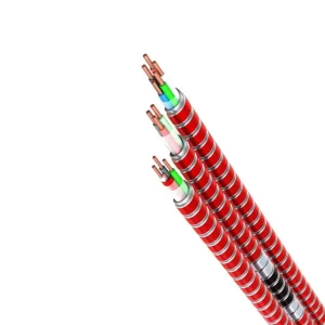 16 2 Armored Fire Alarm Wire Shielded Solid Copper Fire Protective Signaling Cable Aluminum Armor 100ft